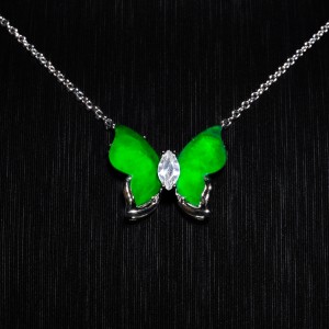 翡翠 / 墜飾 (項鍊) 鑲嵌材質：925銀